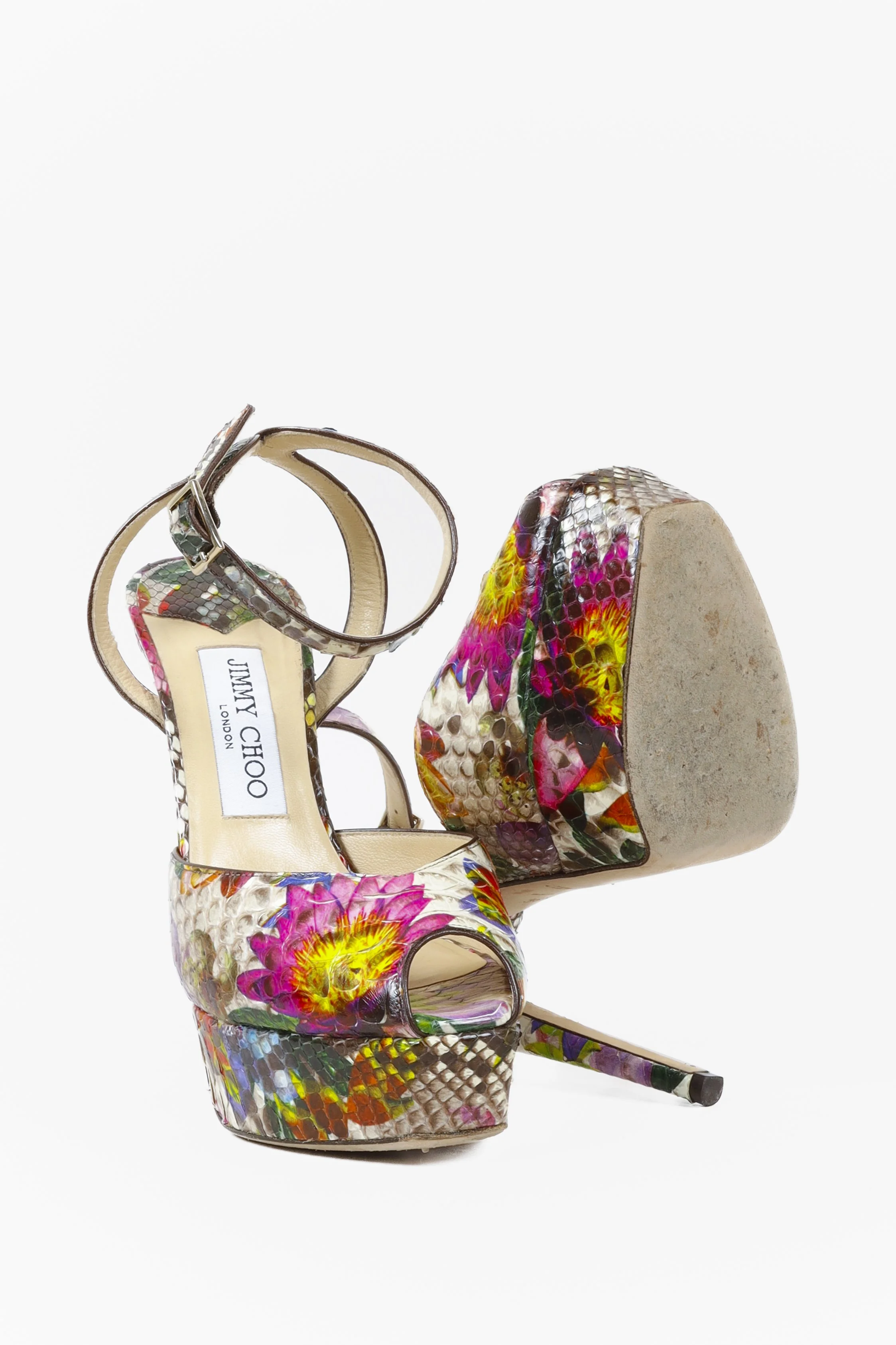 Jimmy choo 2025 peep toe heels